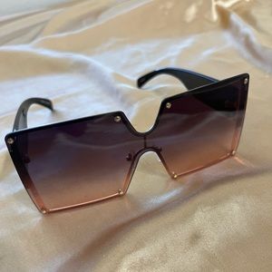 Ombre Brown Big Frame Sunglasses